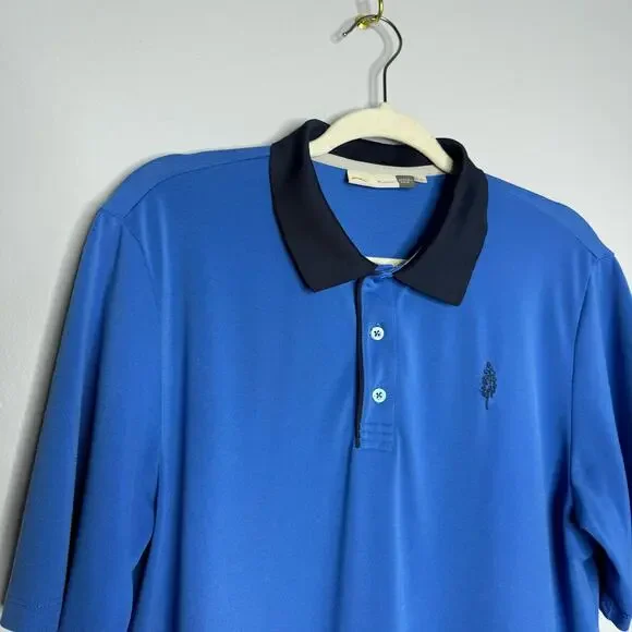 Kjus Men's Sami Polo Shirt Short Sleeve Golf Performance Blue Small - Picture 3 of 8